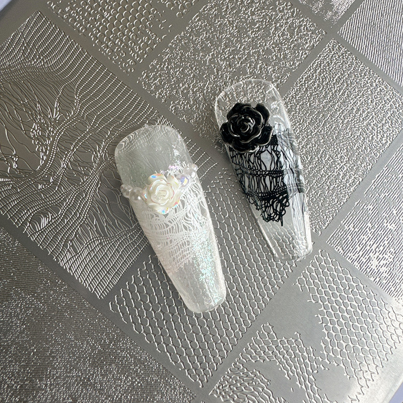 Nail Art Denim - XMQ NAIL ART STAMPING PLATES SPITZENMUSTER