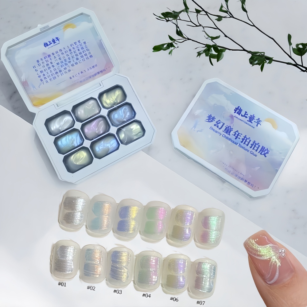 Nail Art Ideas - 1 Stück 9-farbiger, neuer, beliebter Patting-Gel-Lack