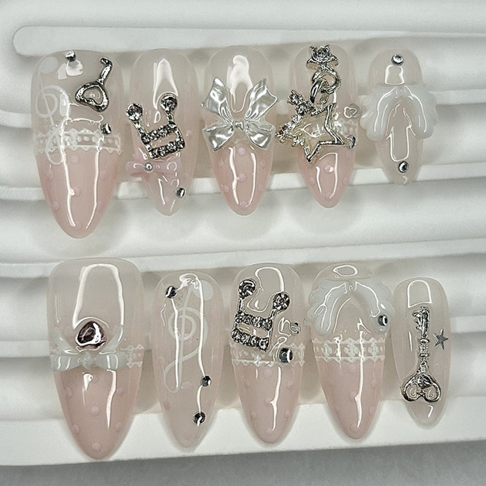 Nail Art Y2K - 10 Stück Retro süße 3D-Schmetterlingsflügel Diamant