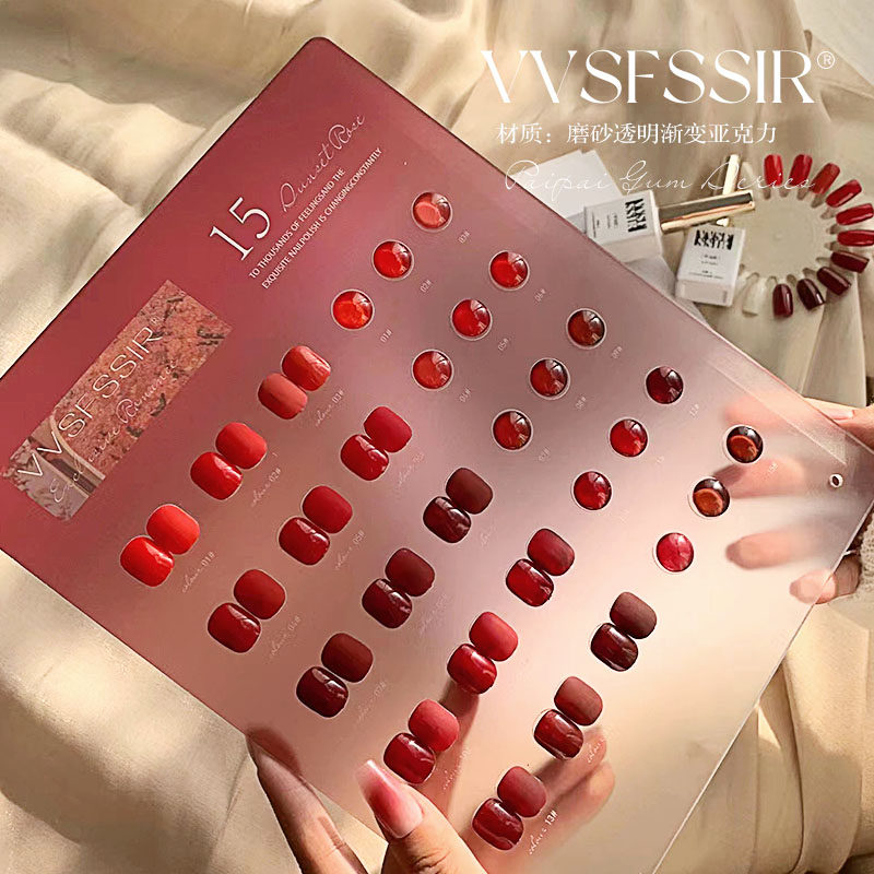 Nail Art Red Cherry - VVSFSSIR Nagellack-Set mit 15 Farben, Roter