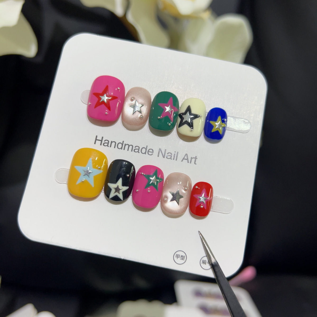 10PCS Glitter Cat Eye Short Sq – Nail Art Y2K Bewertung und Preis