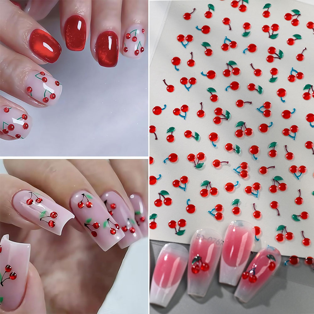 1/2 Stück 5D Niedliche Rote Kr – Nail Art Red Cherry Bewertung und Preis