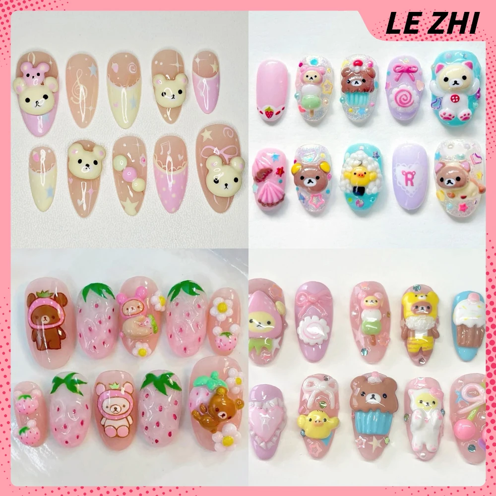 3D handgemachte Rilakkuma Pres – Nail Art Strawberry Bewertung und Preis