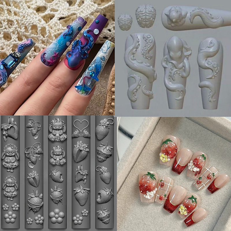 ✰ ✪ Hasen-Erdbeer-Ozean-Oktopu – Nail Art Strawberry Bewertung und Preis