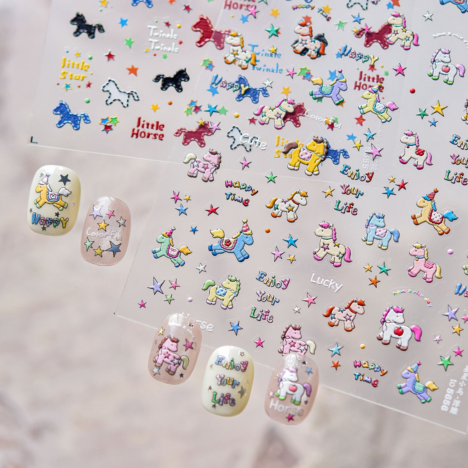 Retro Denim Pferd Patchwork Pe – Nail Art Denim Bewertung und Preis