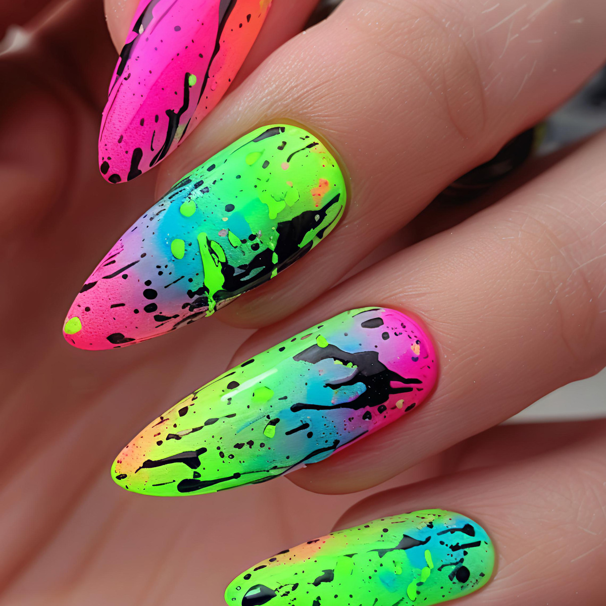 24 Stück/Set Kurze, mittellang – Nail Art Y2K Bewertung und Preis
