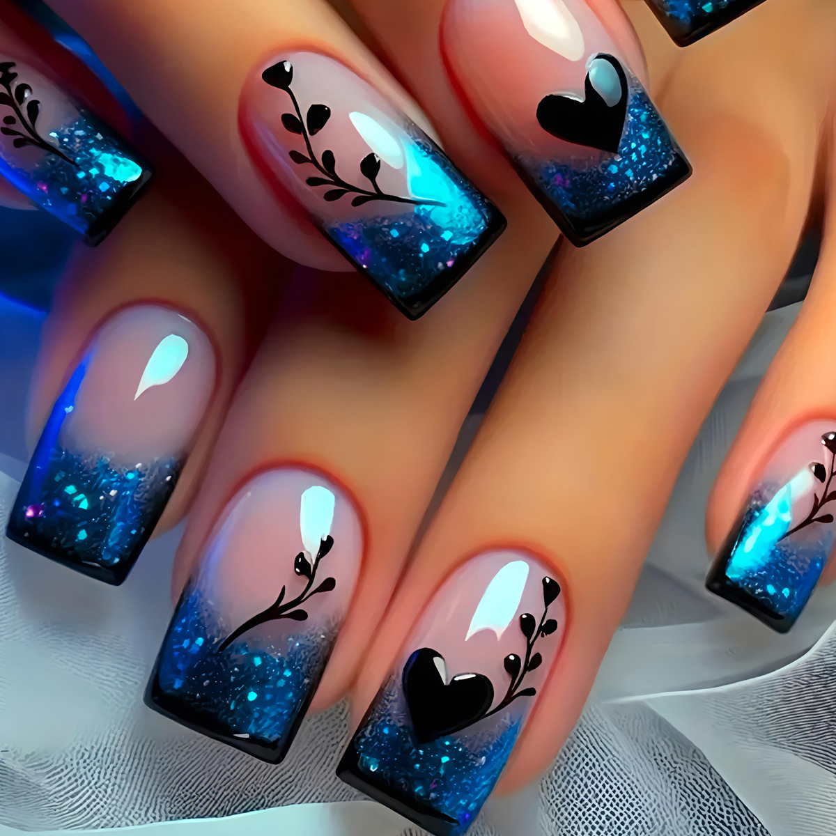 24 Stück/Set Kurze, mittellang – Nail Art Y2K Bewertung und Preis
