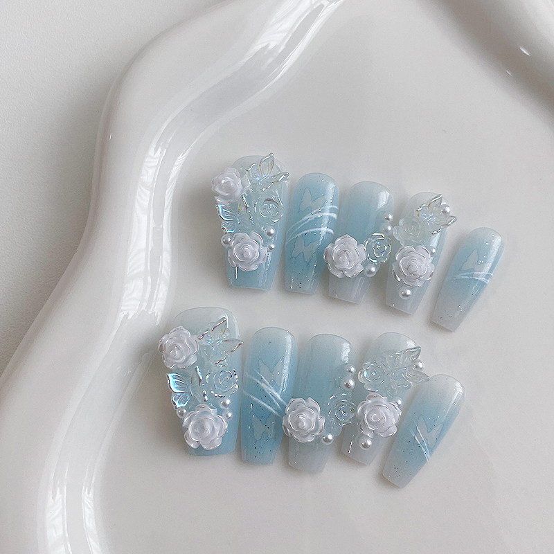 10 Stück handgefertigte Sargfö – Nail Art Y2K Bewertung und Preis