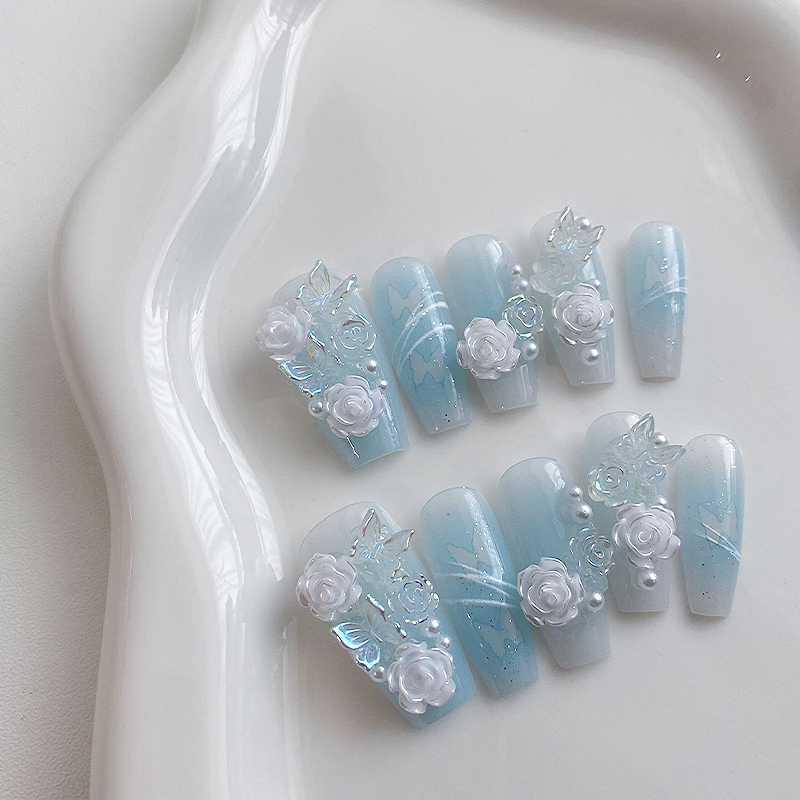 10 Stück handgefertigte Sargfö – Nail Art Y2K Bewertung und Preis