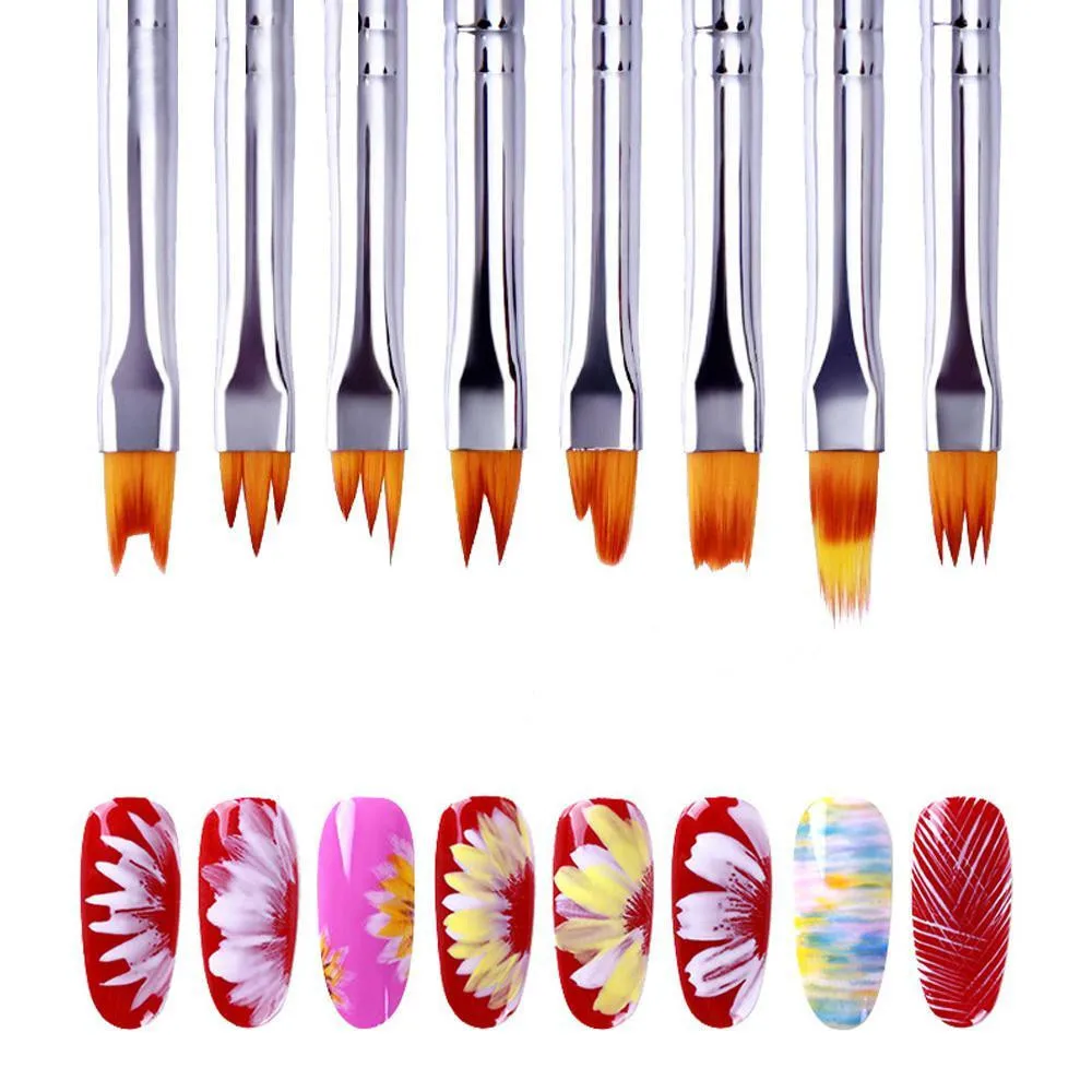 8-teiliges Nagelkunst-Pinselse – Nail Art Zig Zag Bewertung und Preis