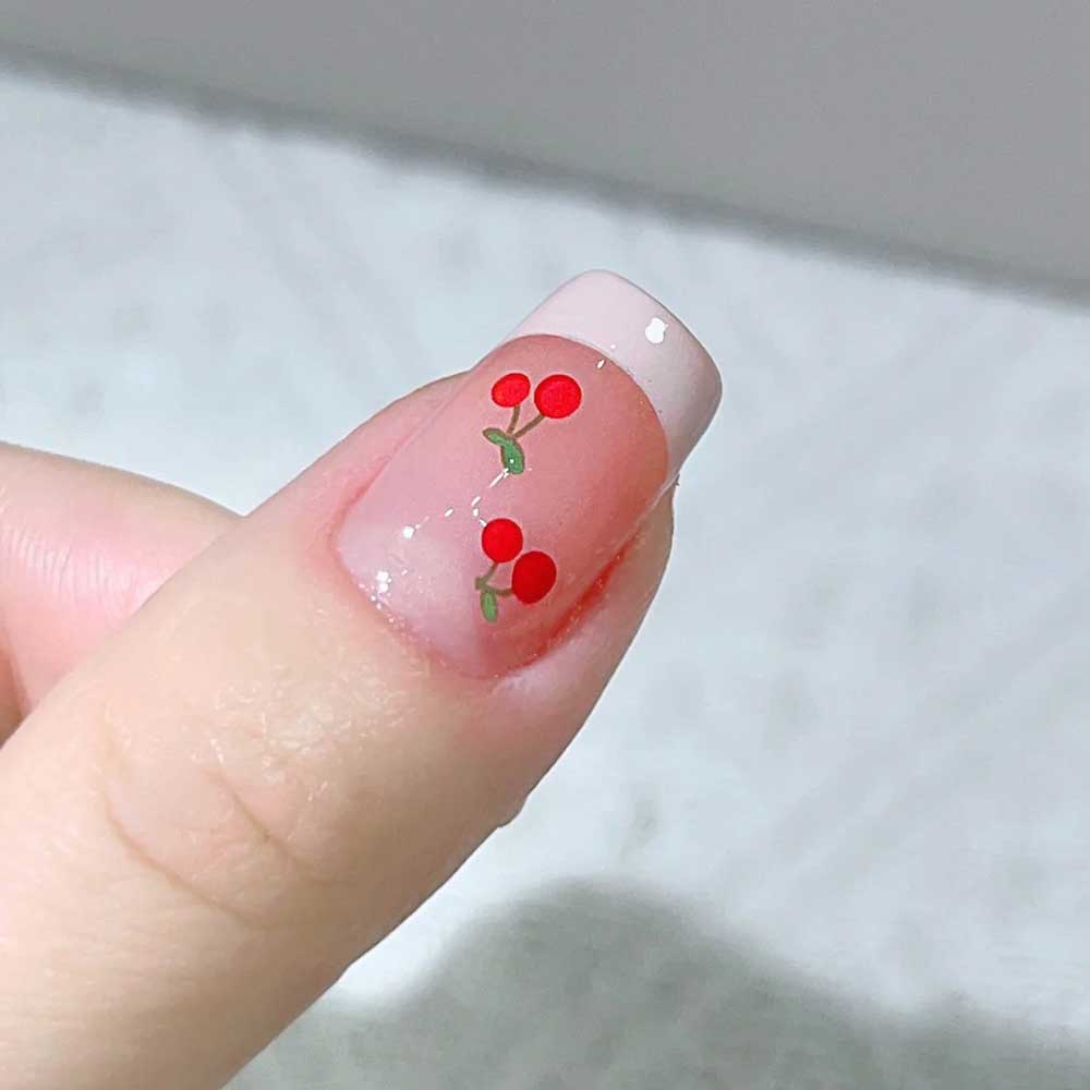1 Blatt 3D Sweet Cherry Fruit  – Nail Art Red Cherry Bewertung und Preis
