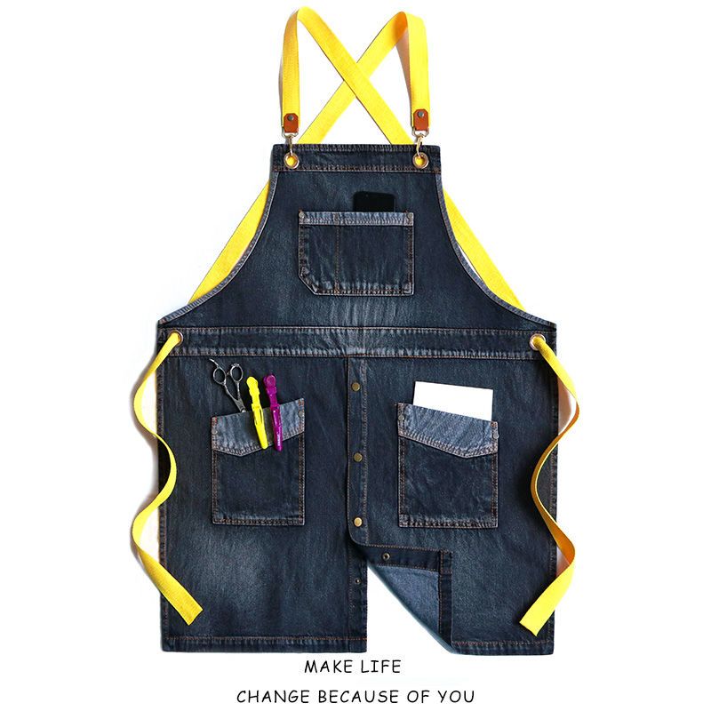 Cowboy-Schürze für Zuhause, Kü – Nail Art Denim Bewertung und Preis