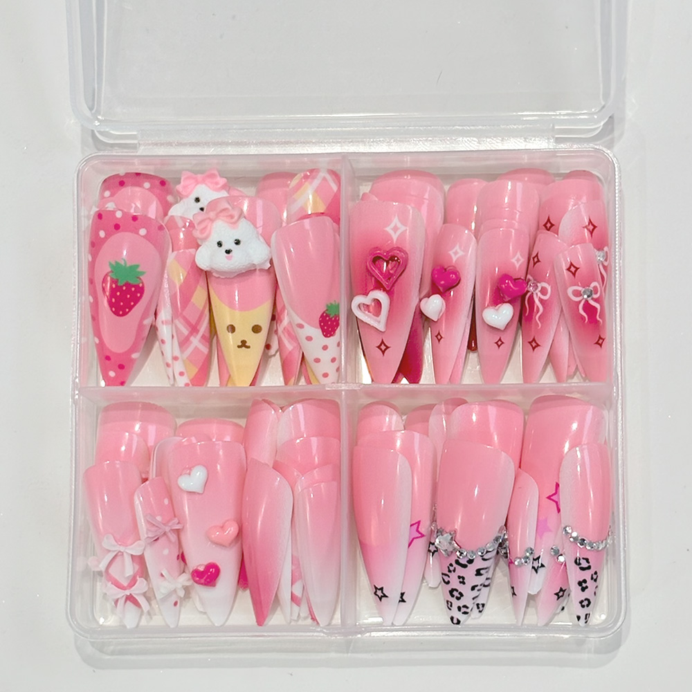 96 Stück Rosa Lange Stiletto A – Nail Art Strawberry Bewertung und Preis
