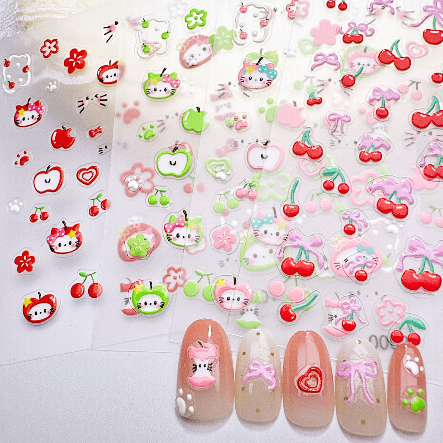1 Stück grüne und rote Apple K – Nail Art Red Cherry Bewertung und Preis