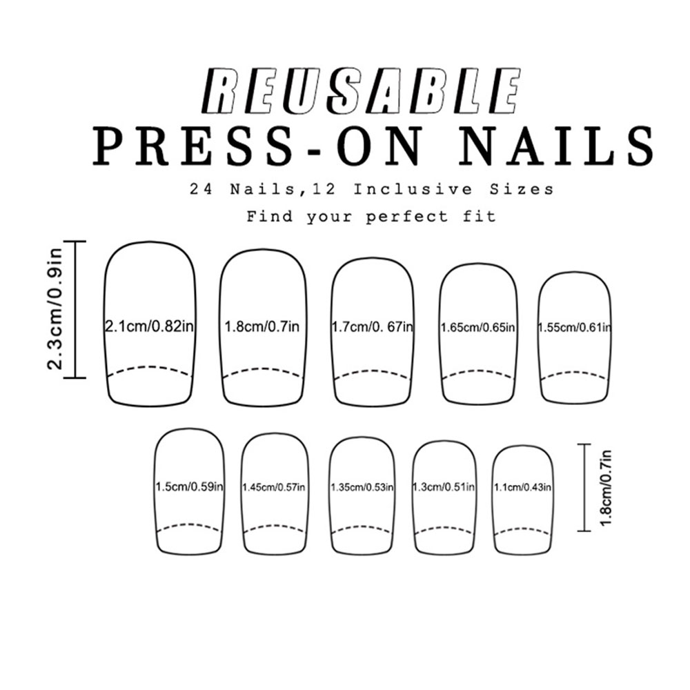 24 Stück/Set bunte künstliche  – Nail Art Y2K Bewertung und Preis