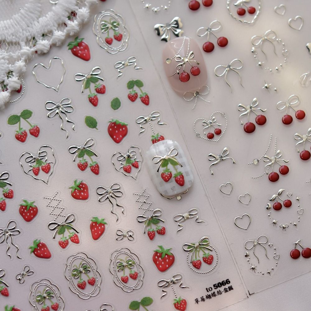 Niedliche 5D Nagelkunst-Aufkle – Nail Art Red Cherry Bewertung und Preis